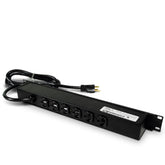 Legrand - Wiremold J06B0B20X-AM Rack Mount Plug-In Outlet Center® with Digital Ammeter Six 20 Amp Rear Outlets